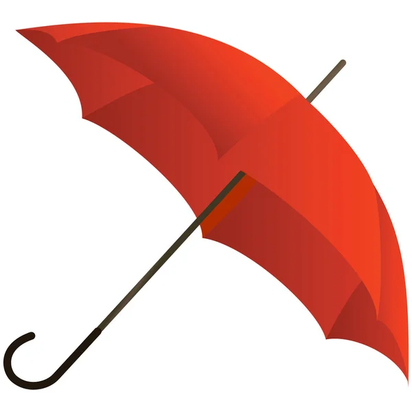 O guarda-chuva vermelho representado — Vetor de Stock