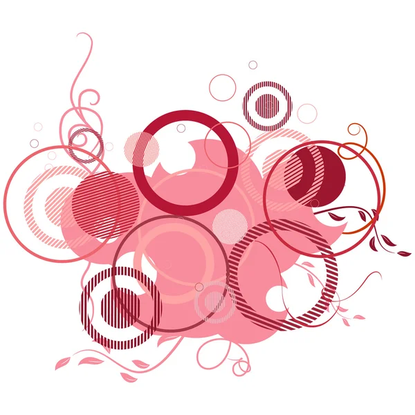 El estandarte rosa que consiste en círculos — Archivo Imágenes Vectoriales