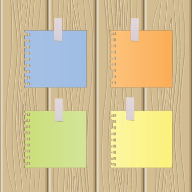 The multi-coloured sheets of paper clipart