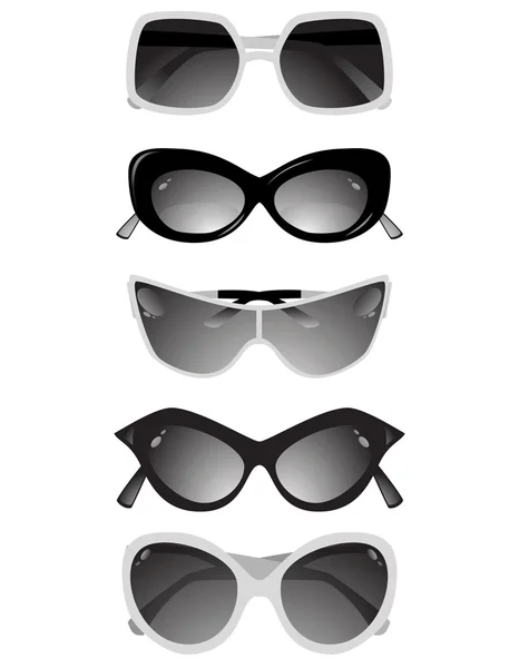 Collezione di occhiali solari. Illustrazione vettoriale — Vettoriale Stock