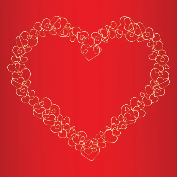 Fondo de San Valentín con corazones. Ilustración vectorial — Vector de stock