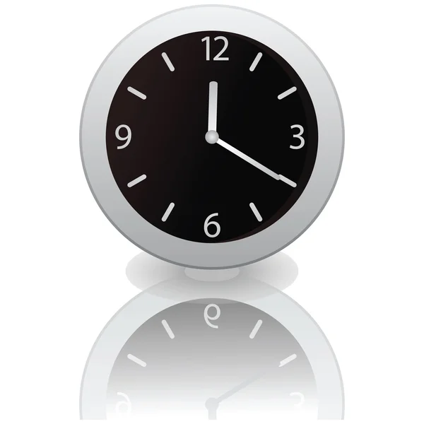 Horloge isolée sur fond blanc — Image vectorielle