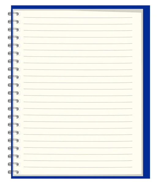 Cuaderno puro para registros — Vector de stock