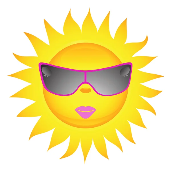 Icone del sole. Illustrazione vettoriale — Vettoriale Stock