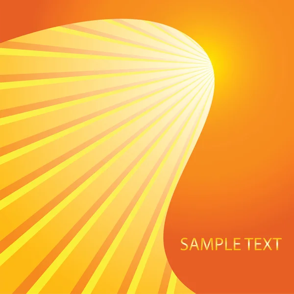 Sonnenbrand mit einem Platz für Ihren Text — Stockvektor