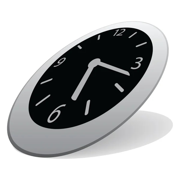 Relógio isolado sobre um fundo branco — Vetor de Stock