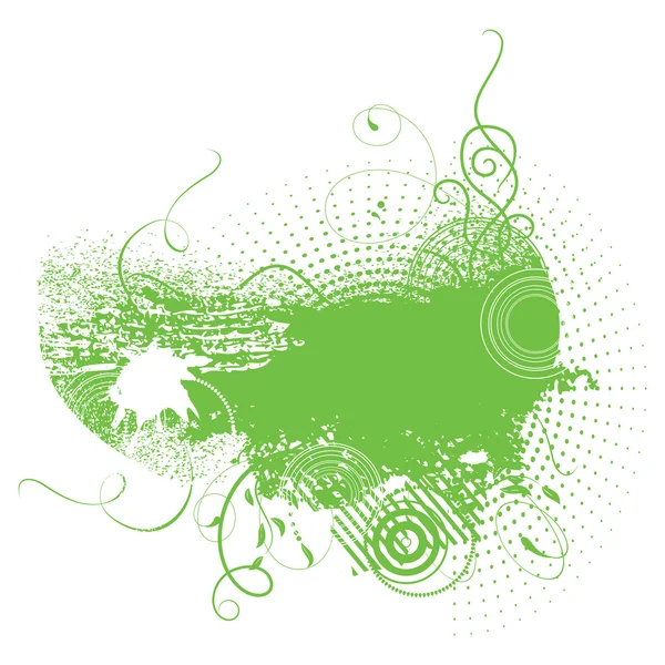 Grunge-Hintergrund in grüner Farbe — Stockvektor