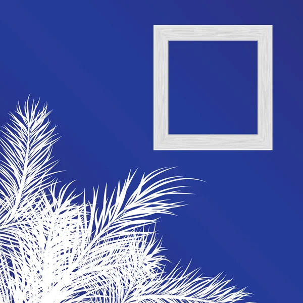 Cadre pour une photo contre les branches de pin — Image vectorielle
