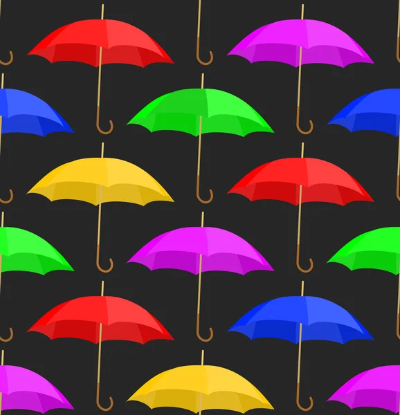 Sem costura um fundo com guarda-chuvas — Vetor de Stock