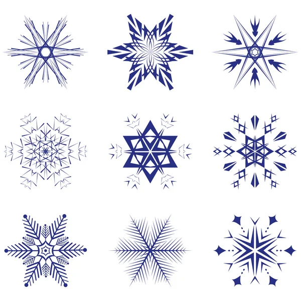 Beautiful vector snowflakes — Stock Vector
