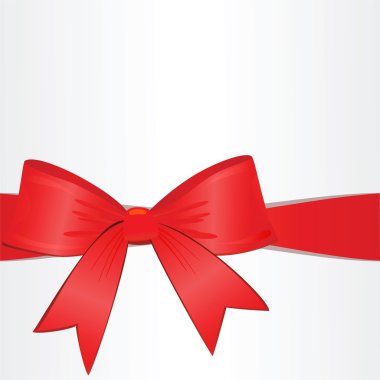 Red bow isolated on a white background. eps10 clipart