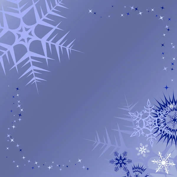 冬の青い背景 — ストックベクタ