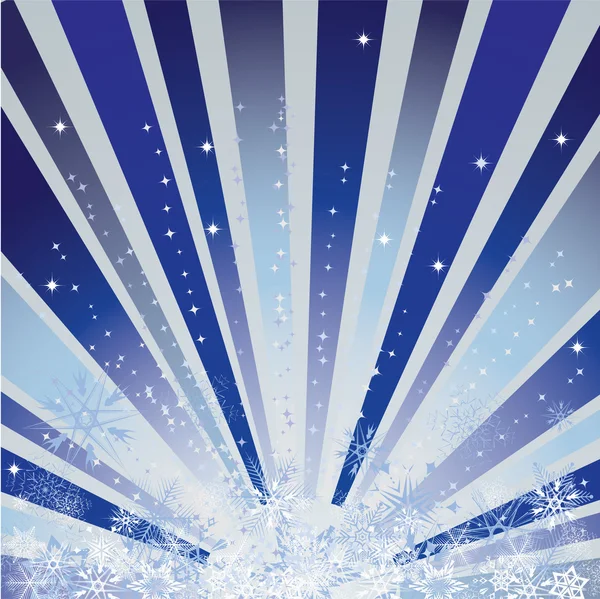 Χειμερινό μπλε φόντο με νιφάδες χιονιού — Διανυσματικό Αρχείο