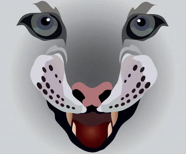 Dame-chat avec des dents de chien — Image vectorielle