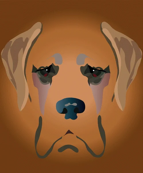 Üzgün Köpek — Stok Vektör