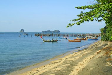 Black sand beach, Langkawi, Malaysia clipart