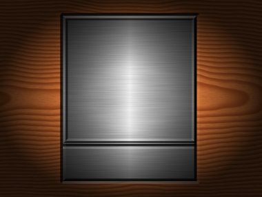 Metal and wood plaque clipart
