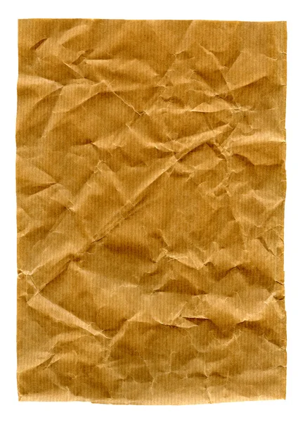 Skrynkligt papper isolerade — Stockfoto