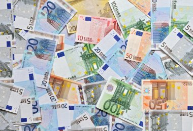 Euro banknotes clipart