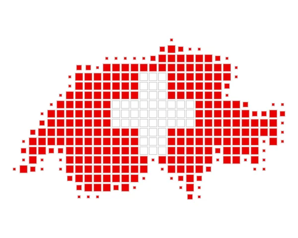 Mapa a vlajka Švýcarska — Stock fotografie