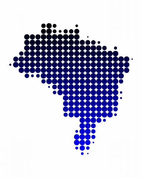 Мапа Бразилії — стокове фото