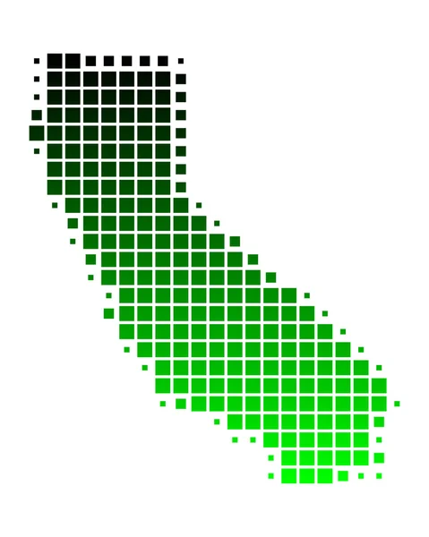 Gedetailleerde en accurate illustratie van de kaart van Californië — Stockfoto