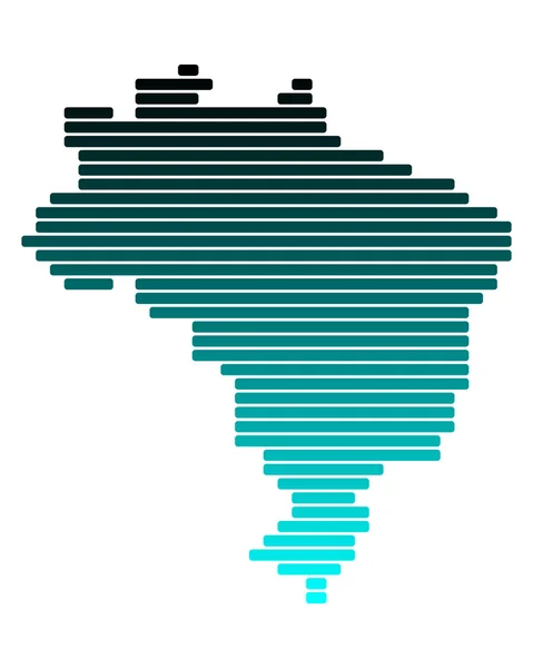 Peta Brazil. — Stok Foto