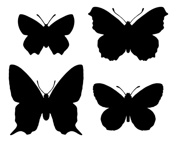 Butterfly silhouettes — Stock Photo, Image