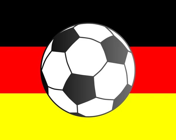 Flaga Niemiec i piłka nożna Piłka — Zdjęcie stockowe