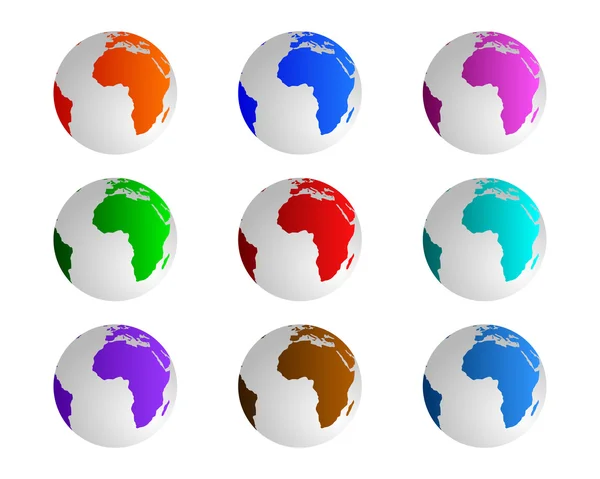 Stock image Globes in different colours