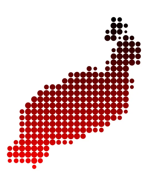 stock image Map of Lanzarote