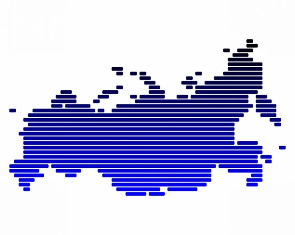 Kaart van Rusland — Stockfoto