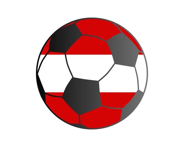 Флаг Австрии и футбол — стоковое фото