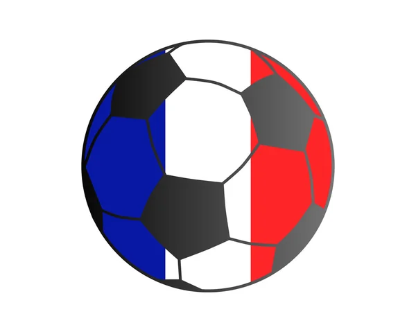 Vlag van Frankrijk en voetbal bal — Stockfoto