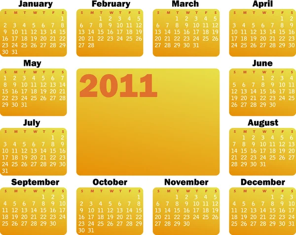 stock vector Calendar for 2011