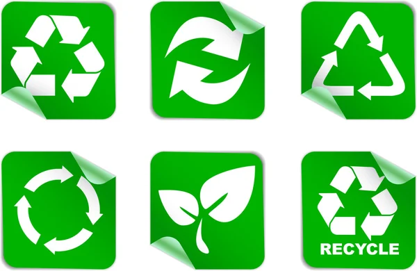 Ambiente e ícones de reciclagem —  Vetores de Stock