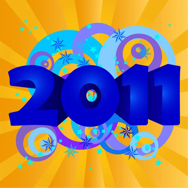 stock vector Year 2011 vector illustration