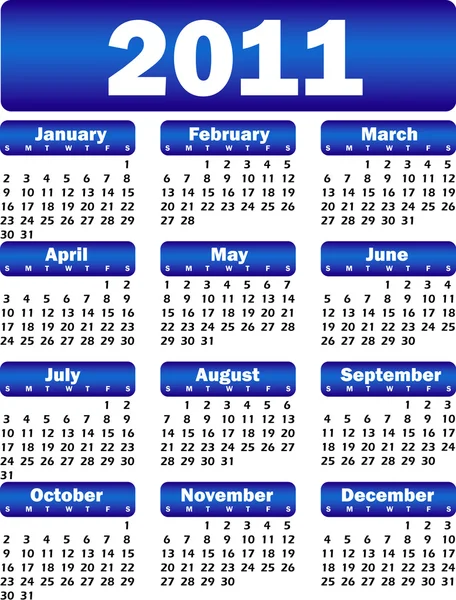 stock vector Calendar for 2011