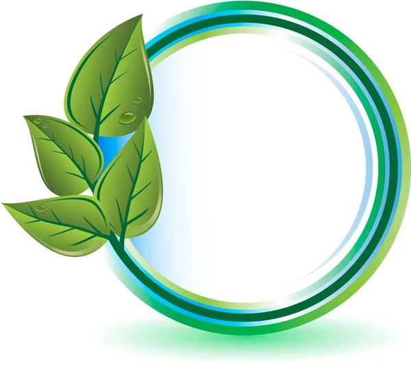 緑色のエコロジーのコンセプト — ストックベクタ