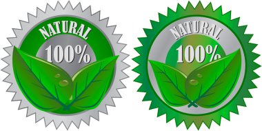 Natural Eco product label clipart