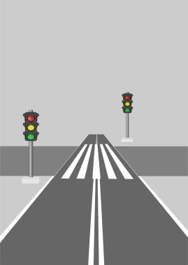 Crosswalk. clipart