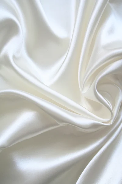 Gładkie elegancki biały jedwab — Zdjęcie stockowe