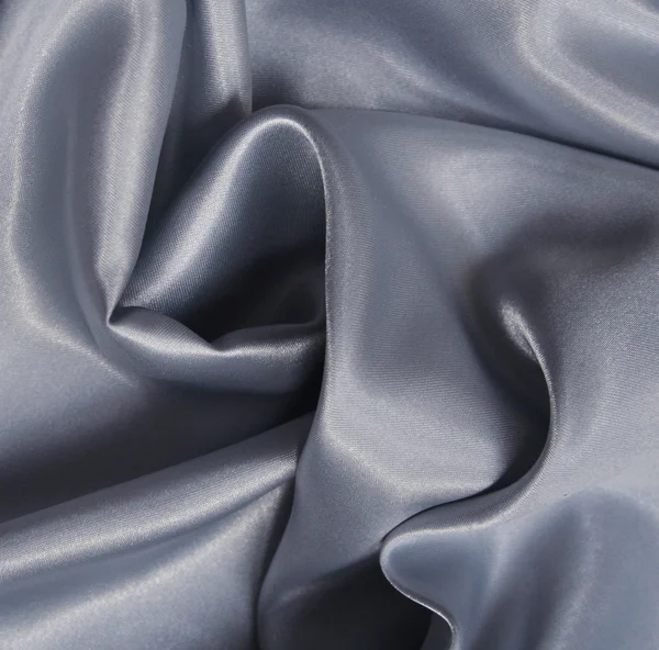 Smooth elegant silvery grey silk — Stock Photo, Image