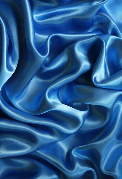 Gładkie elegancki jedwab niebieski — Zdjęcie stockowe