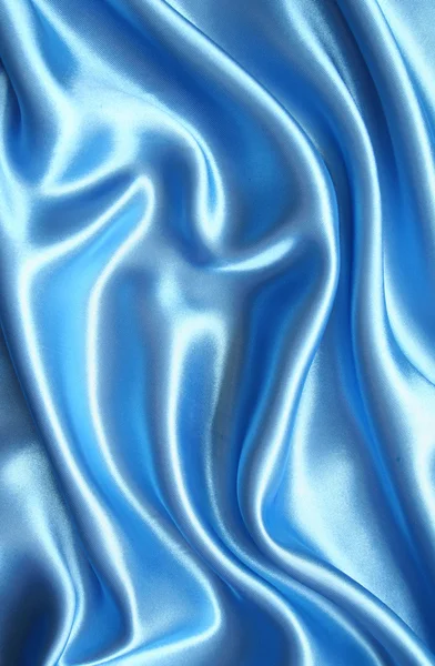 エレガントなブルー シルクの滑らかです — ストック写真