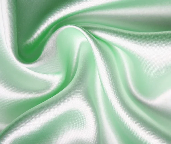 Soepele elegante groene zijde — Stockfoto