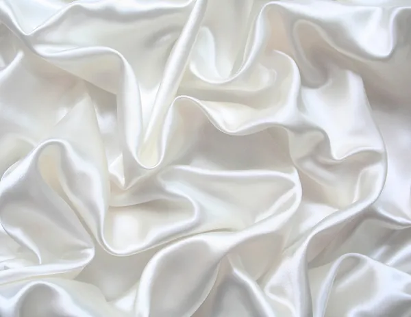 Гладкий елегантний білий шовк Стокове Зображення