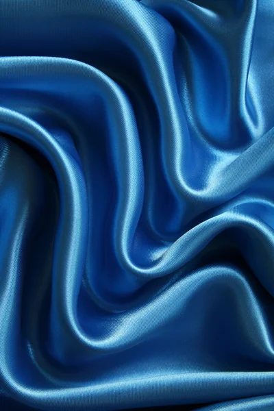 エレガントなダーク ブルー シルクの滑らかです — ストック写真