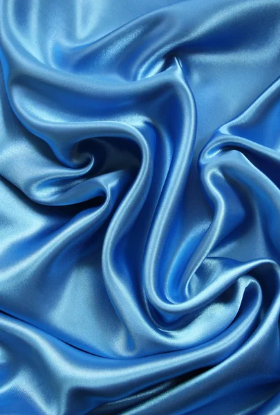 Smooth elegant dark blue silk — Stock Photo, Image