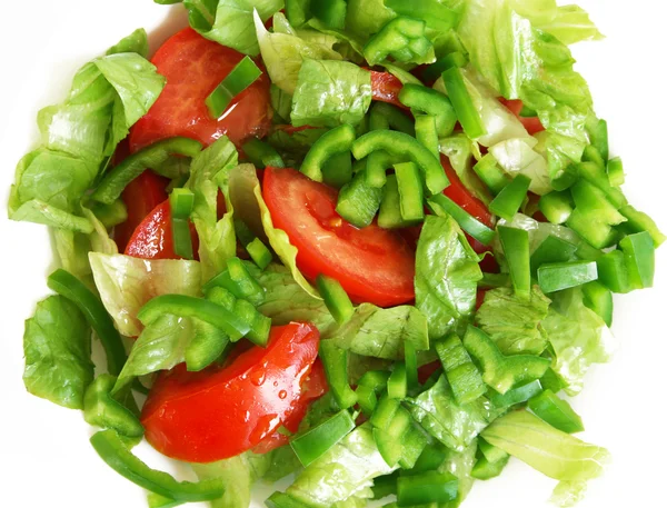 Insalata vegetariana sana sul piatto bianco — Foto Stock